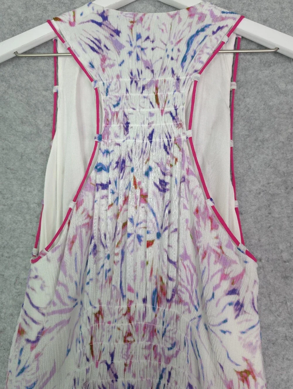 IRO Linen Blend Vneck Watercolor Floral-Print Midi Dress - Picture 6 of 12